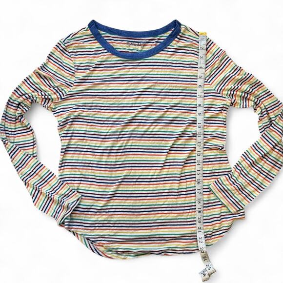 Y2k 2000s twee mudd primary colors striped long sleeve tee womens size large - Picture 5 of 6